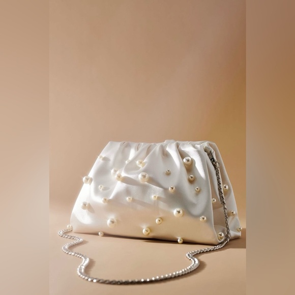 Anthropologie Handbags - Anthropologie The Frankie Clutch: Pearl Edition NWT
